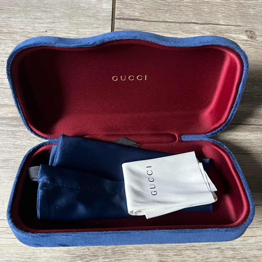 Gucci Red and Blue Eyewear Case